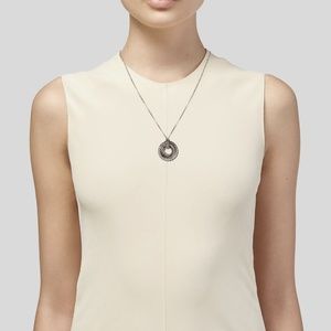DAVID YURMAN Diamond Sculpted Cable Disc Necklace